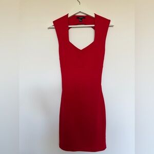 Red dress either sexy back